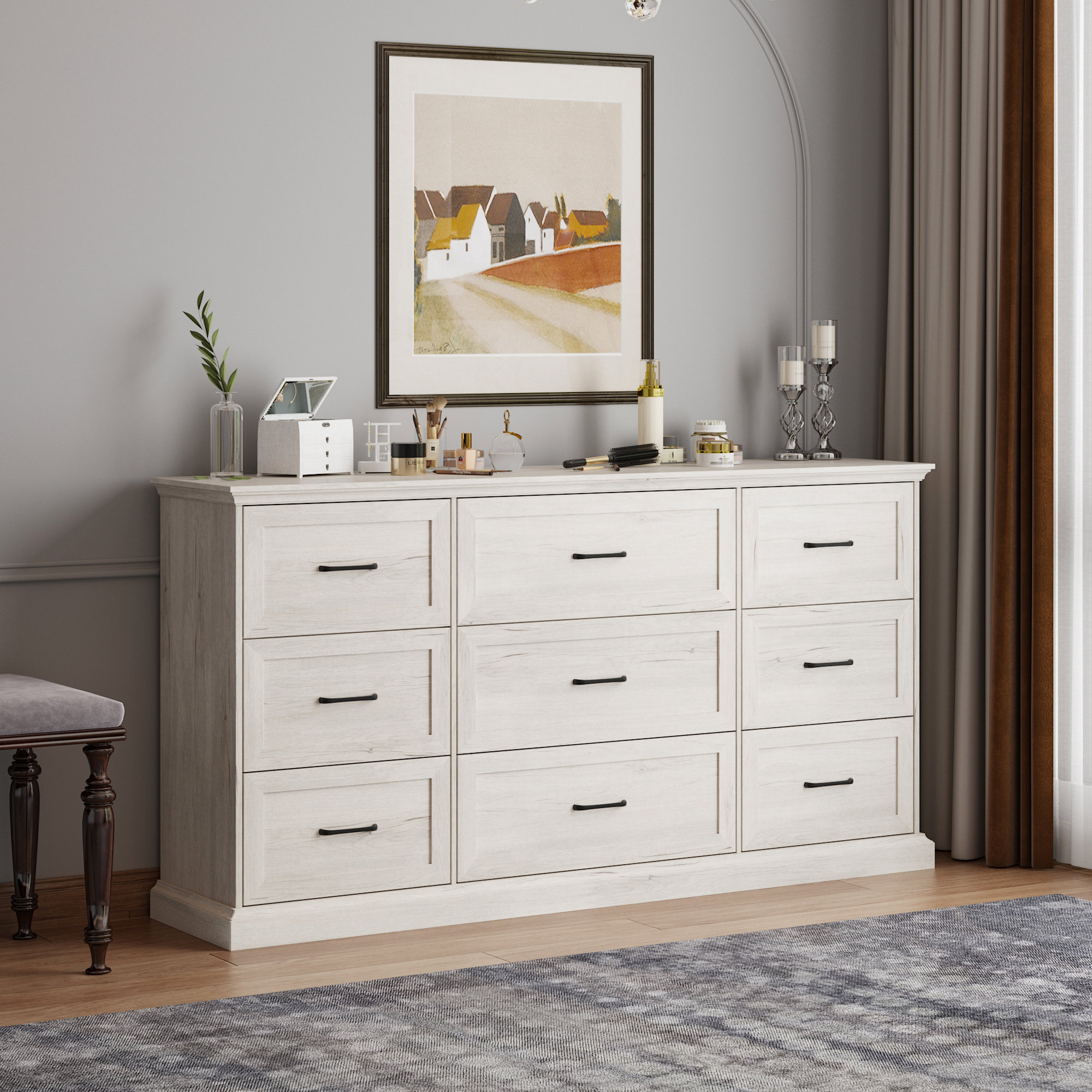 Latitude Run® 71'' W 9-Drawer Elegant Dresser & Chest & Sideboard ...