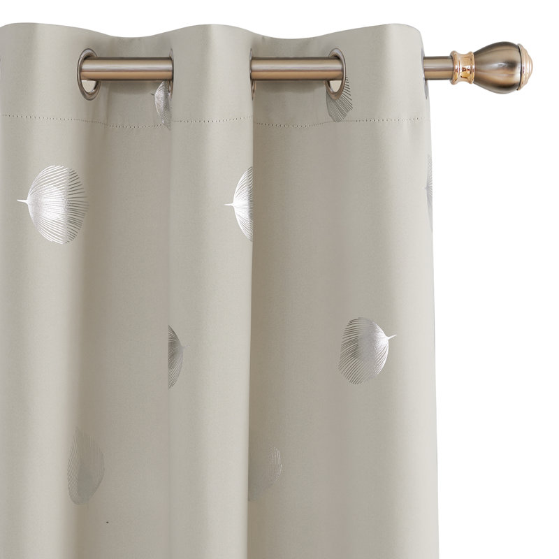 Víctor Room Darkening Curtain Pair, Light Beige, 42" W x 53" L