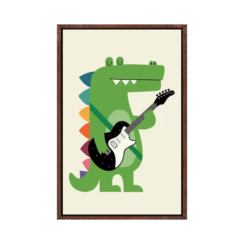 Croco Rock by Andy Westface - Print on Canvas, Classic Brown Wood Framed Canvas, 152.5 cm H x 101.5 cm W