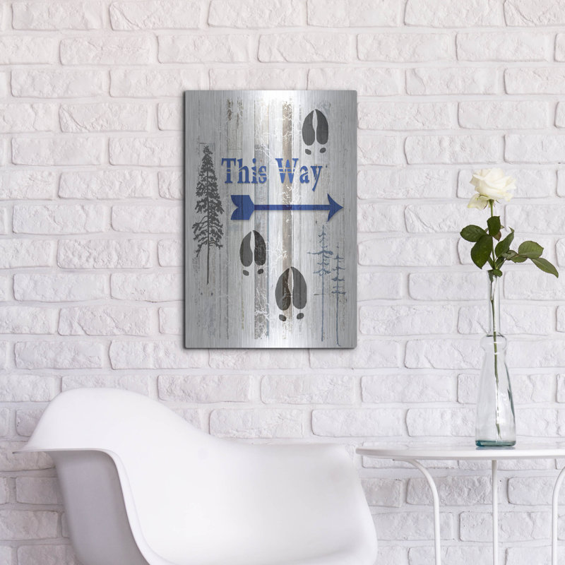 «The Blue Moose - This Way I» par Lightbox Journal, art mural en métal, 16 po x 24 po, H 24 po x l 16 po