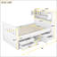 Base de lit plateforme simple avec bibliothèques et tablettes de rangement-1053127855