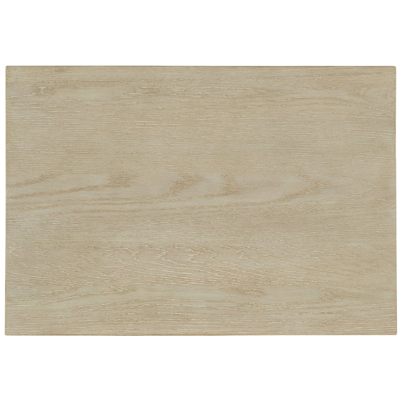 Transitional Beige 3-Drawer Nightstand with Striped Border
