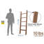  58In Wooden Blanket Ladder With Shelves-75404350