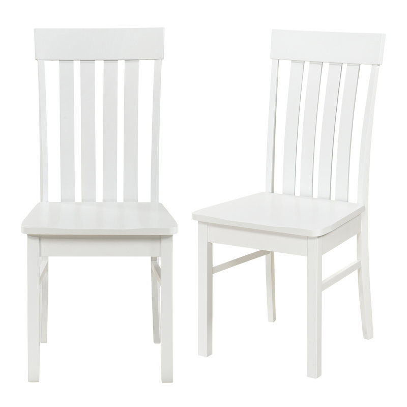 45cm H Solid Wood Side Chair, White