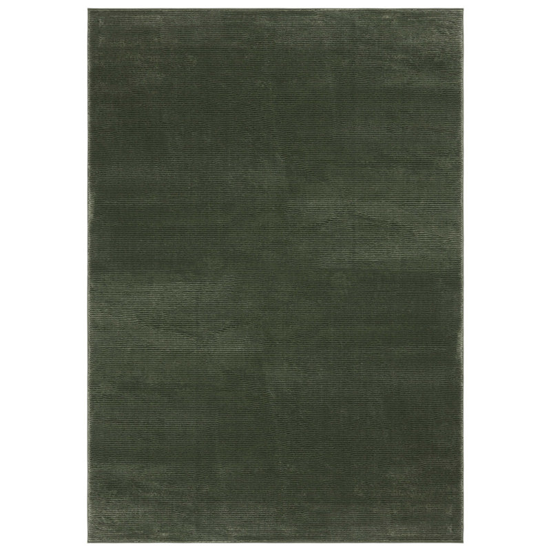 Revive Solid Color Area Rug In Green, Rectangle 160 x 231 cm, Green