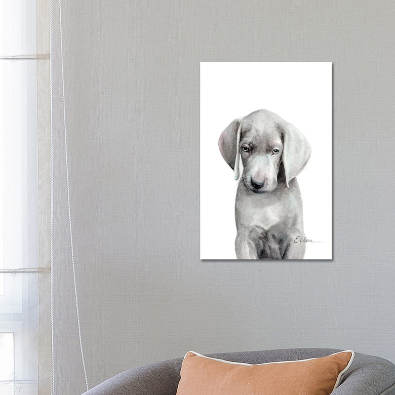 Weimaraner Puppy - Wrapped Canvas Gallery-Wrapped Canvas Giclée