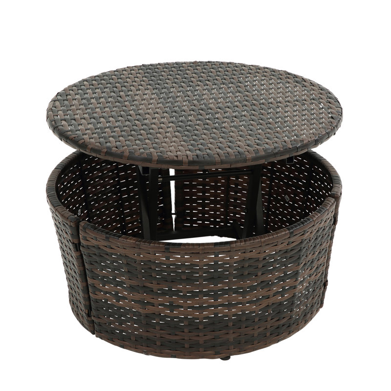 Round Patio Bed With Canopy: And Removable Cushions Canopy Daybed: Washable Cushion Fill, Beige