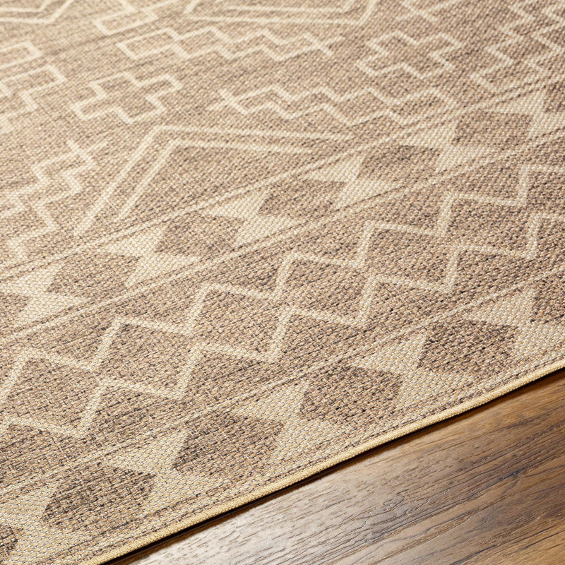 Khaki Machine Washable Area Rug, Rectangle 8' x 10'