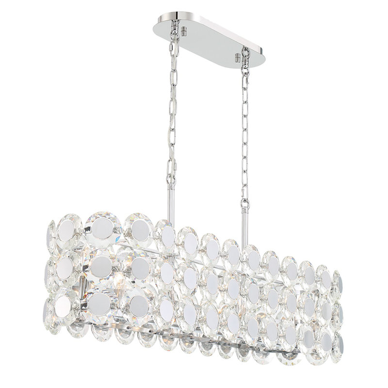 Lustre 8 lumières Perrene, Chrome