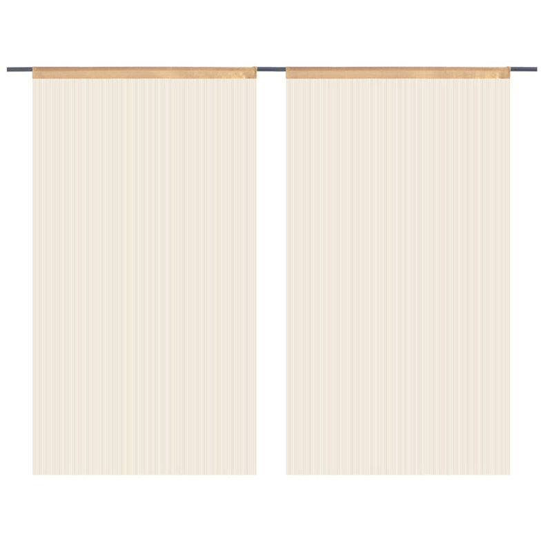 Back Bay Sheer Curtain Pair, 100cm Width x 250cm Drop, Beige