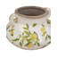 Pot à fleurs en céramique avec motif citron et feuille et petites poignées