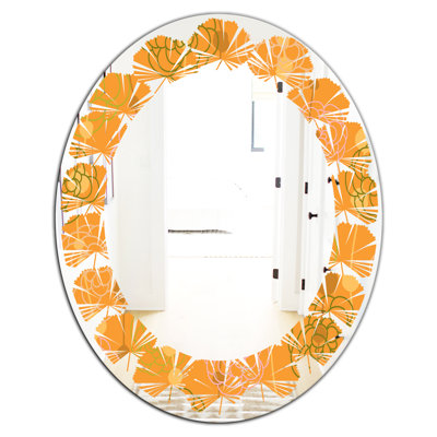 Miroir mural Leaves Coral Butterflies Cottage Americana