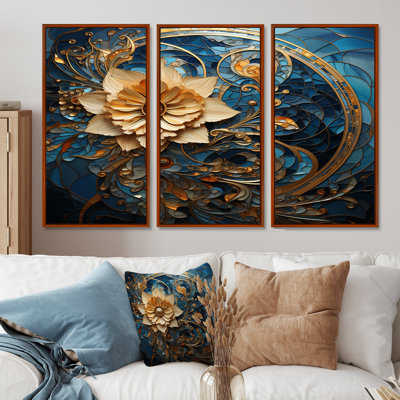 Burstyn - Modern Floral Wall Art Print Set