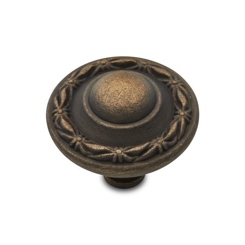 Poignée champignon Deco Leaf & Petal CK Series, Antique English, Grand