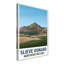 Slieve Donard, Northern Ireland - Romantic Mourne Peak Travel Poster. Giclee Print On Wrapped Canvas. Wall Art, Home Decor - Natural Landmarks, Northern Ireland - Wrapped Canvas Print-653098660