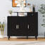 Range-chaussures avec tablettes réglables, pieds en bois massif, portes et tiroirs arqués, buffet de rangement pour vestibule, salon-376386048