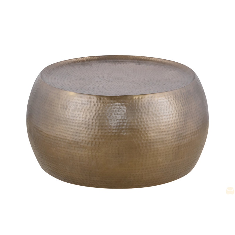 Table basse 32 ", table de ferme, Doré