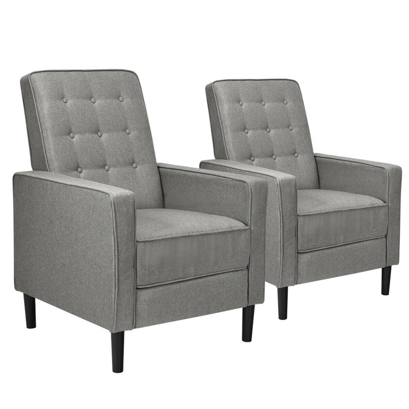 Fauteuil inclinable manuel de 27,5 po Rochel, Lin gris