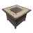 Stoke Square Steel Propane Smokeless Fire Pit Table with Hidden Fuel Tank