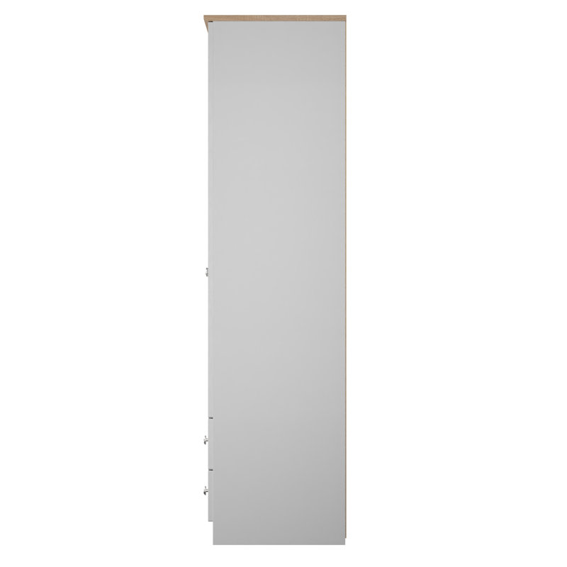 Ondrasek Manufactured Wood Wardrobe, Grey Ash