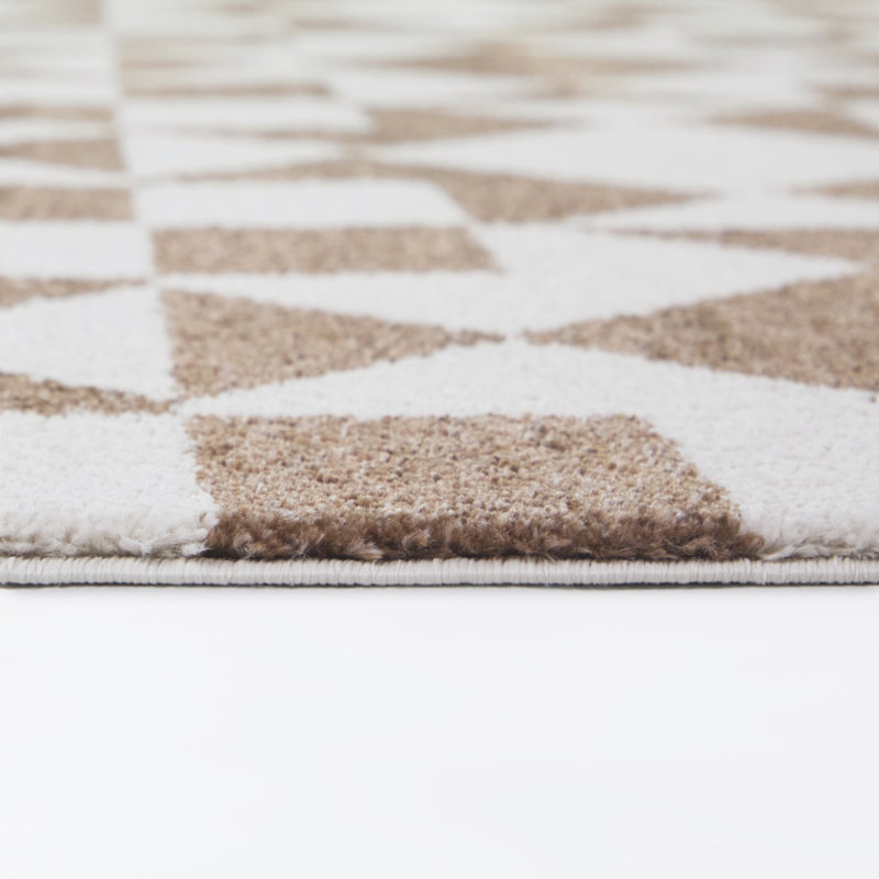 Guildford Rust/Cream Southwest Modern Area Rug, Rectangle 5'3" x 7'