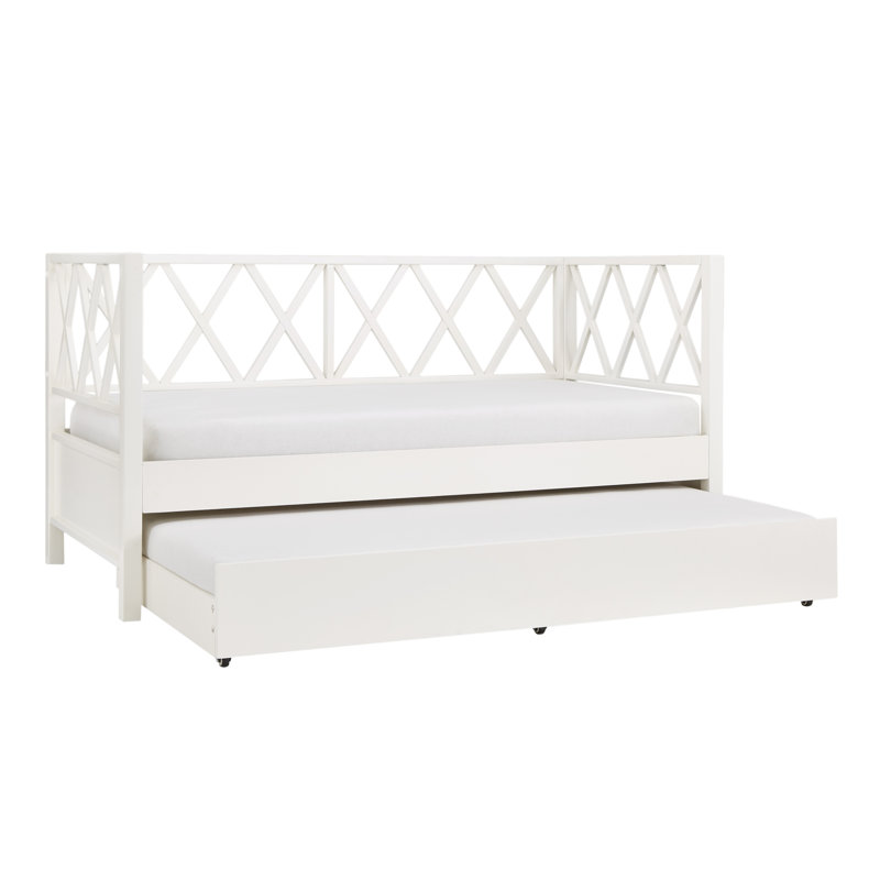 Lit de jour simple avec couchette Yeghishe, blanc