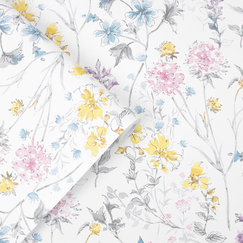 Laura Ashley Wild Meadow Wallpaper Roll, Multi