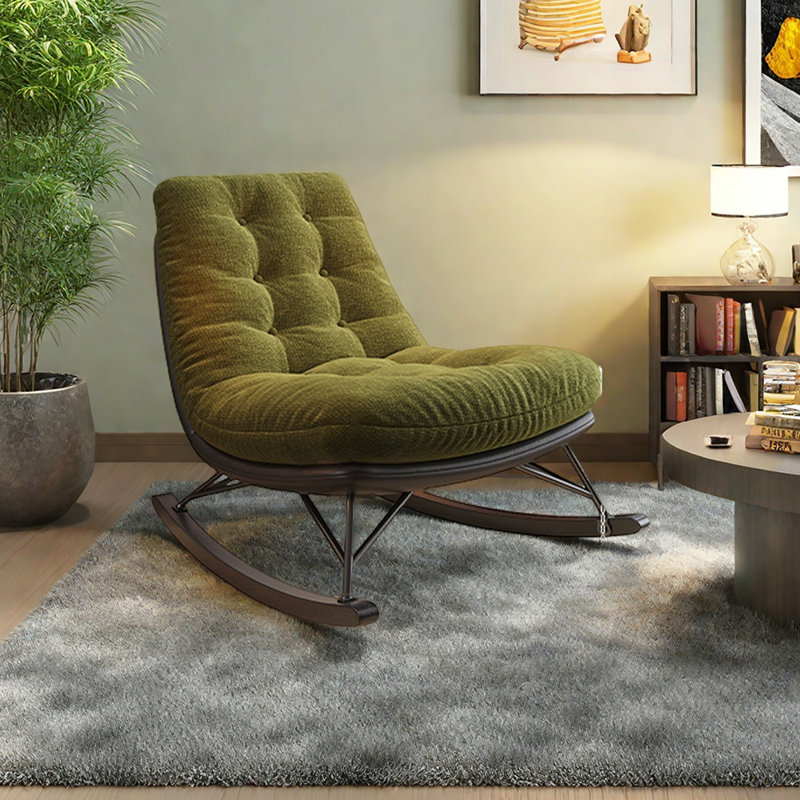 Chaise berçante ergonomique simple pour salon simple, Vert