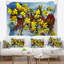 Tapisserie florale et fleurs printanières jaunes-28491991
