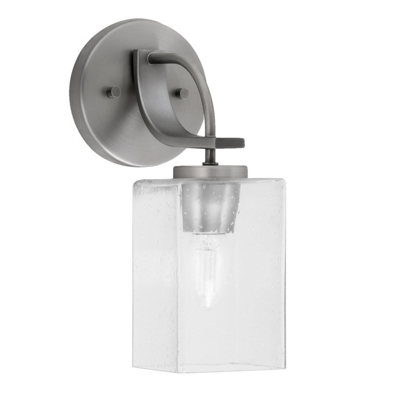 Applique murale Cavella avec verre transparent de 4 po, Graphite