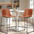 Counter Height Barstools With Leather Back, Matel Bar High Table Stool Chairs For Kitchen, Set Of 4 29 Inch-1105364317