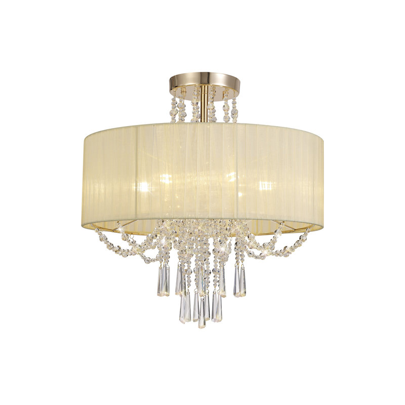 London Semi Flush Mount, French Gold