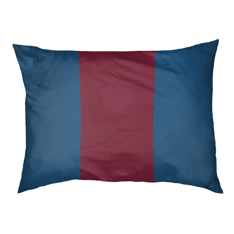 Pet Bed, Small (18" L x 28" W), Blue/Burgundy