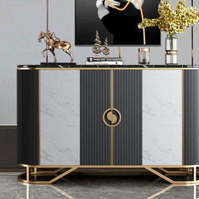 Luxury-Style Marble Entry Cabinet