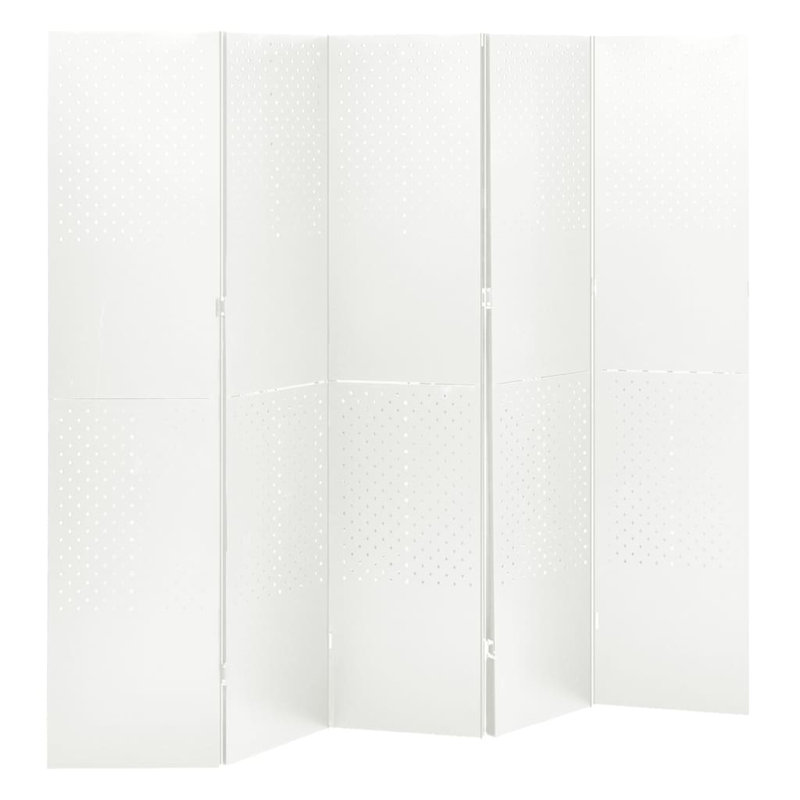 Paravent autoportant pour séparateur de pièce VidaXL, Blanc, 5