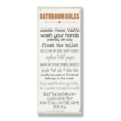 " Bathroom Rules Skinny "