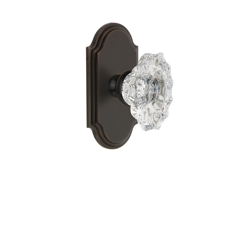 Poignée de porte en cristal Grandeur, 2 3/4", Bronze intemporel