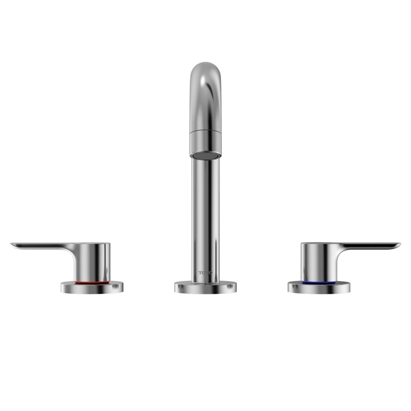 Widespread Bathroom Faucet with Drain Assembly