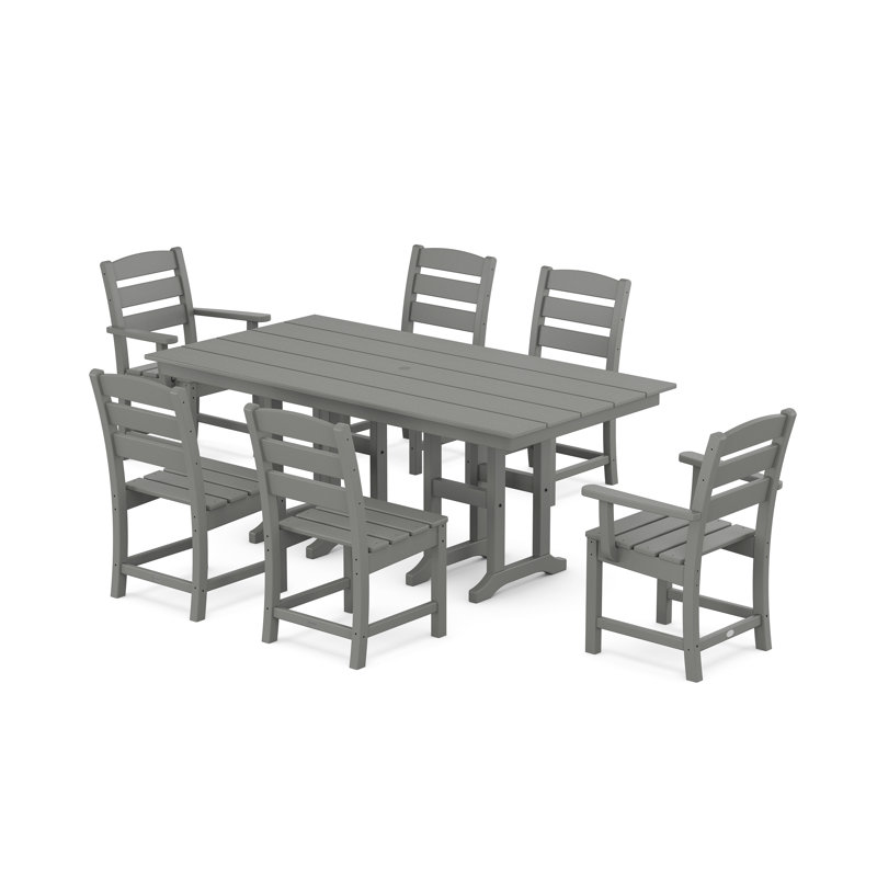 Lakeside 7-Piece Dining Set, Slate Gray