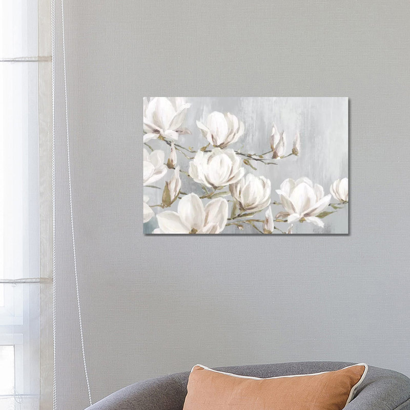 White Magnolia by Eva Watts - Wrapped Canvas Print, 66.04 cm H x 45.72 cm W x 1.91 cm D, Wrapped Canvas