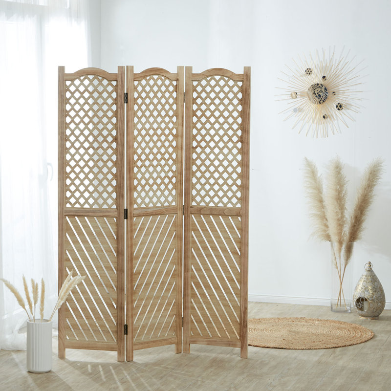 Colucci 121cm W x 170cm H 3 - Panel Folding Room Divider