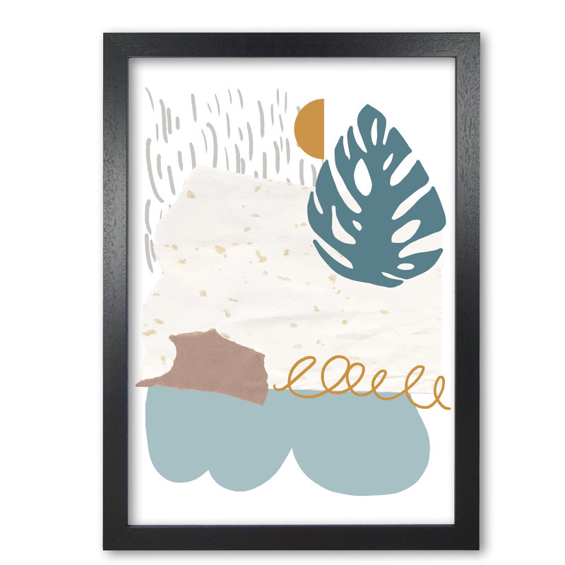 Reef Shapes Abstract 1 - Print, Black Grain Frame, 60 cm H x 42 cm W x 5 cm D
