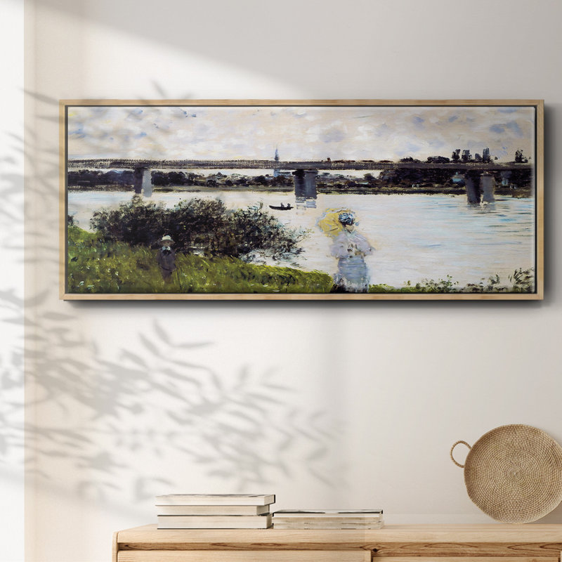 La promenade près du pont d'Argenteuil, 1874, Naturel, H 12 po x l 30 po x P 1,5 po