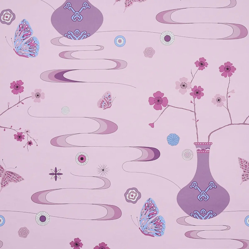 Schumacher x Cristina Buckley Fantasia Wallpaper, Hyacinth Blue