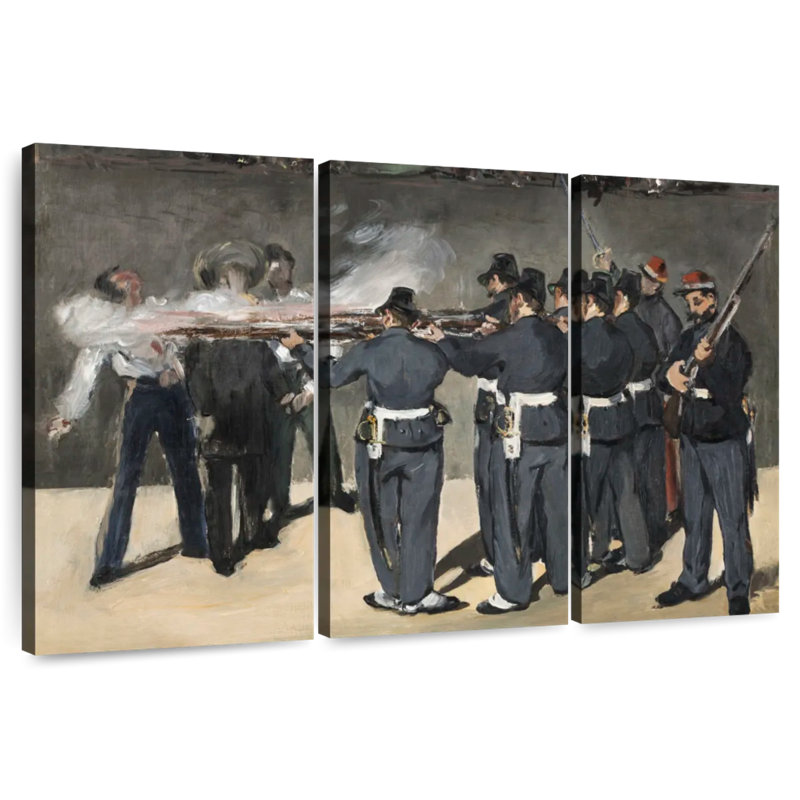 L'exécution de l'empereur Maximilien 1867, H 42 po x l 65 po