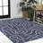 Numra Modern Coastal Organic Shapes Navy/Cream Indoor/Outdoor Rug-1768335570