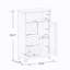 Armoire de rangement pour salle de bain avec 3 tiroirs et 1 porte - blanc