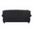 Ronny Sofa, Nailhead Trim, Brown Wood Feet, Black Genuine Leather-135371806-135371805
