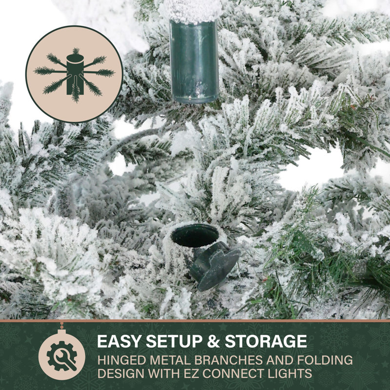Mountain 9' White Pine Artificial Christmas Tree with 800 Lights
