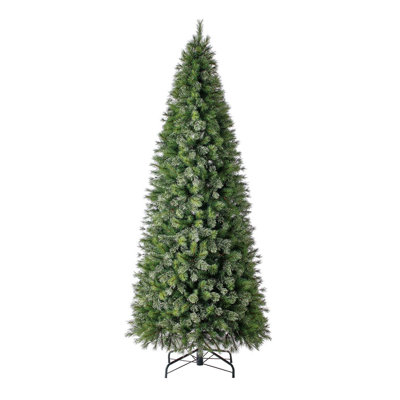 Home Heritage 10 Foot Mahogany Pine Cashmere Prelit Christmas Tree With Lights